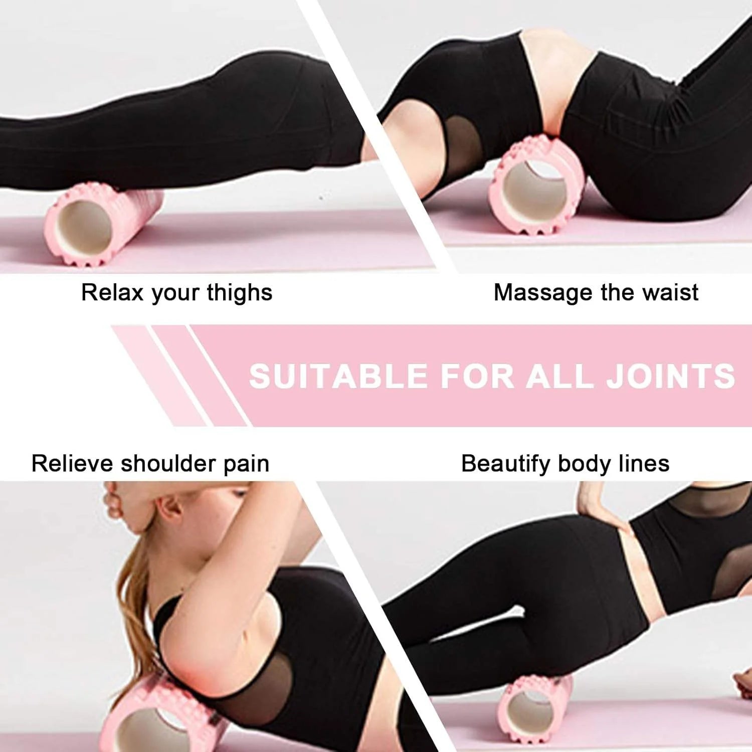 EVA Foam Yoga Roller Fitness Balance Relaxation Workout for Gym Home Body Calves Muscles Sport Accessories