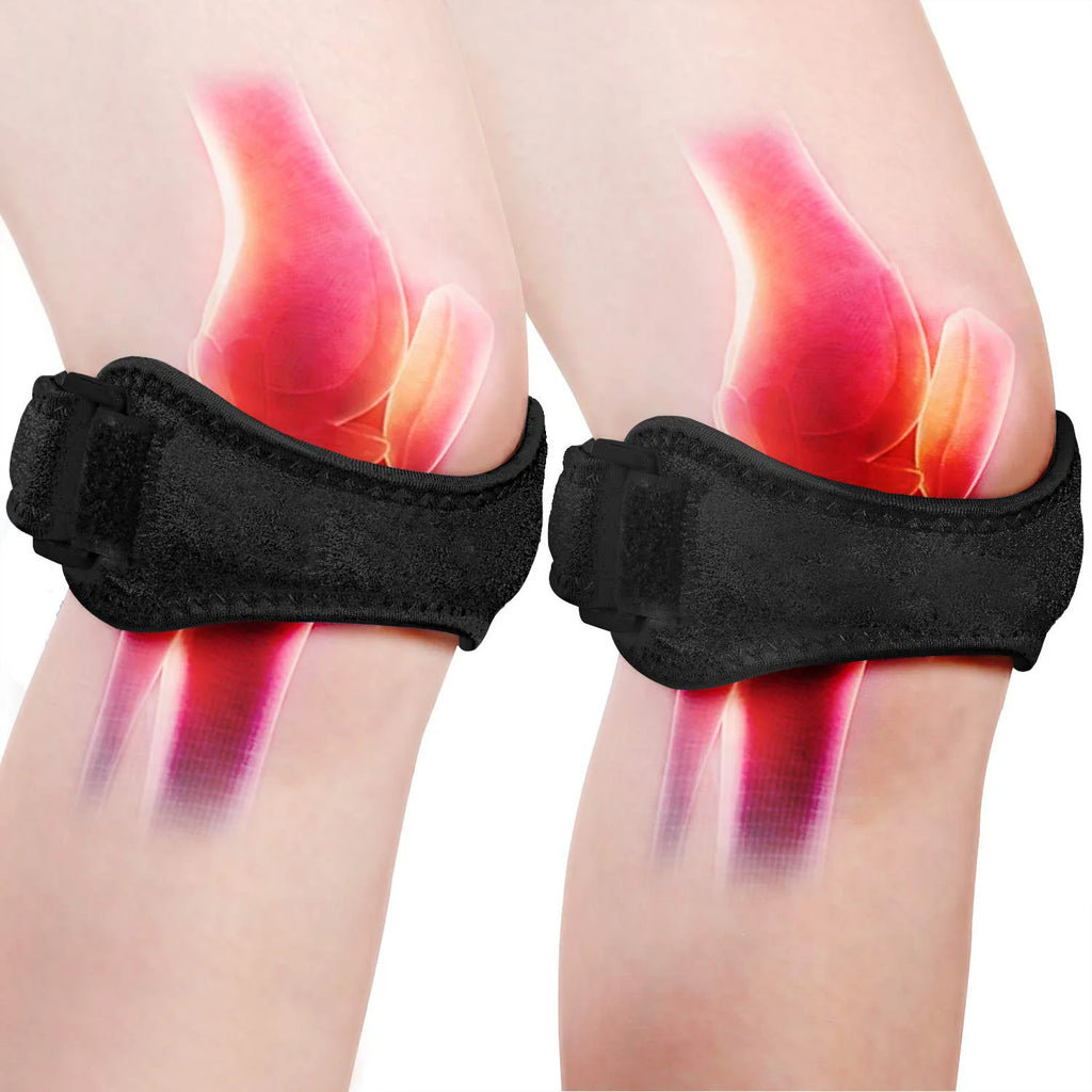 LEYAO Adjustable Patella Knee Strap Pain Relief Knee Brace for Sports Running Hiking & Joint Support