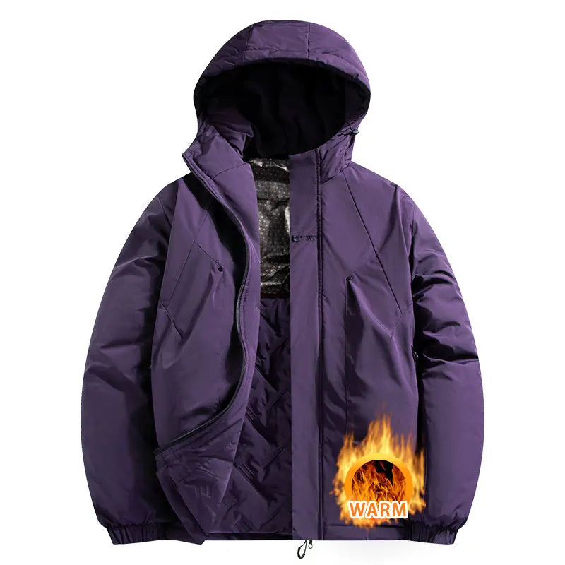 Autumn Winter Sport Jacket Waterproof Windproof Coat Unisex Outdoor Sport Hiking Running Mountaineering Hooded Casual Sport Coat